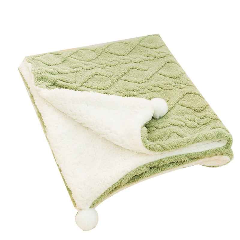 Soft Solid-Colour Pet Blanket