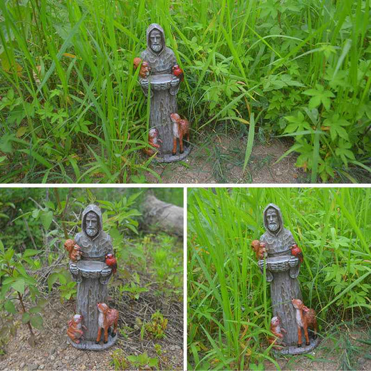 Garden Bird Feeder – St. Francis Animal Statue