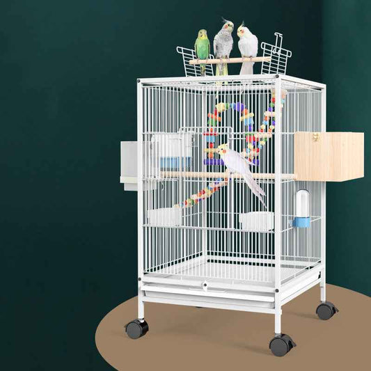 Bird Cage with Feeder, Toy & Nesting Box