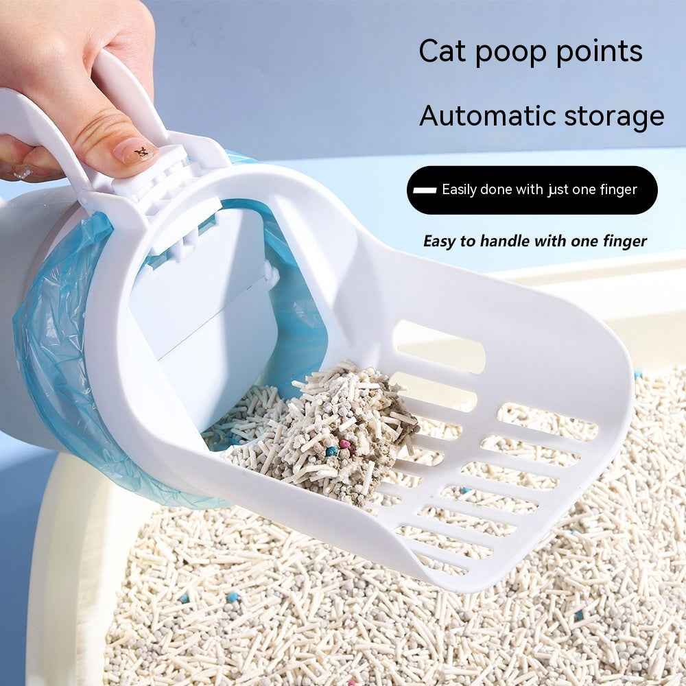 Upgrade Widen Cat Litter Shovel Scoop With Refill Bags Large Cat Litter Box Self Cleaning Cat Waste Bin System Pet Supplies Pet Products