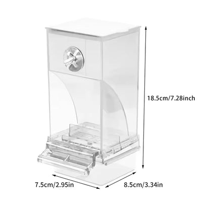 1PC Parrot Feeder Anti-Spill Transparent Bird Food Box Clear Feeding Device for Parrots Durable Bird Feeding Box