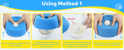 Anti-Choking Slow Feeder Dog Bowl Non-Slip 3/4 Cup - Lick Toy for Liquid Treats Bone Broth Ice Cream Yogurt