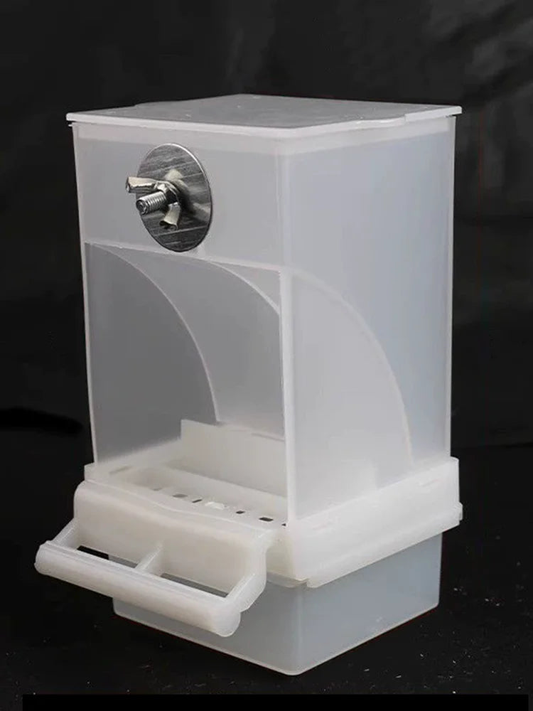1PC Parrot Feeder Anti-Spill Transparent Bird Food Box Clear Feeding Device for Parrots Durable Bird Feeding Box