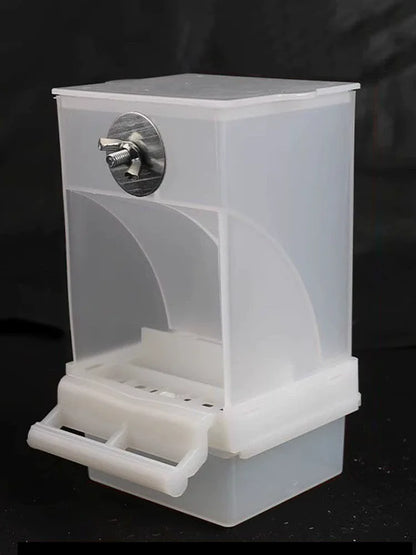 1PC Parrot Feeder Anti-Spill Transparent Bird Food Box Clear Feeding Device for Parrots Durable Bird Feeding Box