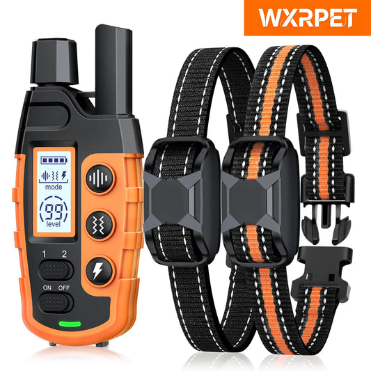 3300Ft Electric Dog Training Collar Remote Control Waterproof Pet BehaviorFor 5-120lbs Puppy With Shock Vibration