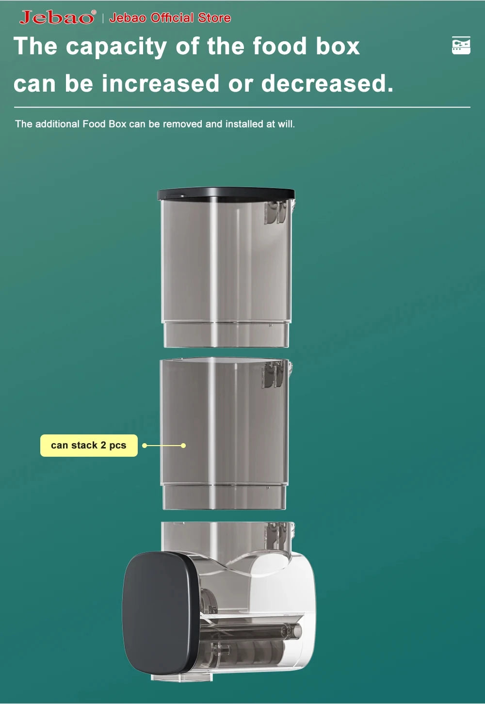 Jebao Jecod New Aquarium Fish Tank Feeder Intelligent Automatic Feeder Digital Timing Fish Tank Accessories Fish Feeding