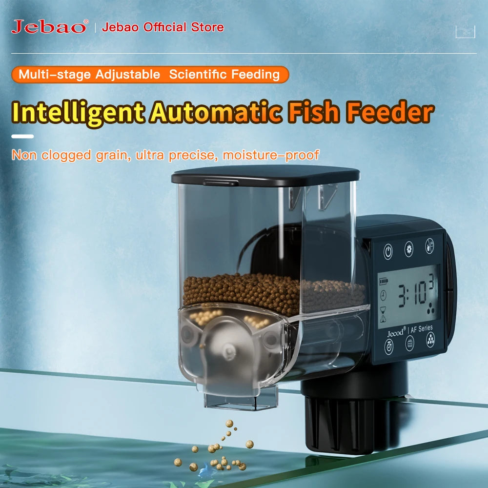 Jebao Jecod New Aquarium Fish Tank Feeder Intelligent Automatic Feeder Digital Timing Fish Tank Accessories Fish Feeding