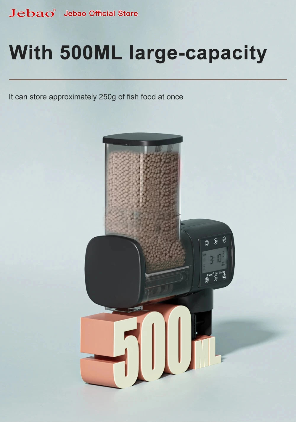 Jebao Jecod New Aquarium Fish Tank Feeder Intelligent Automatic Feeder Digital Timing Fish Tank Accessories Fish Feeding