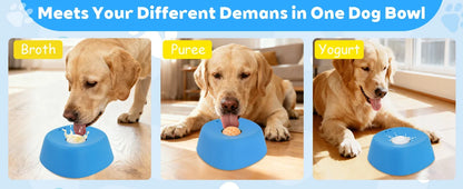 Anti-Choking Slow Feeder Dog Bowl Non-Slip 3/4 Cup - Lick Toy for Liquid Treats Bone Broth Ice Cream Yogurt