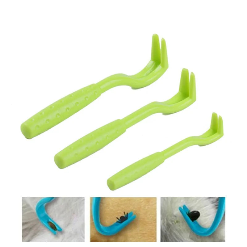 Pet Flea Remover Hook Tick Removal Tweezer - Dog Cat Tick Extractor Comb Louse Pliers - Pet Care Accessories Scratching Tool