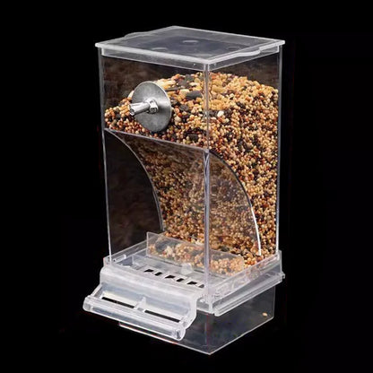 1PC Parrot Feeder Anti-Spill Transparent Bird Food Box Clear Feeding Device for Parrots Durable Bird Feeding Box