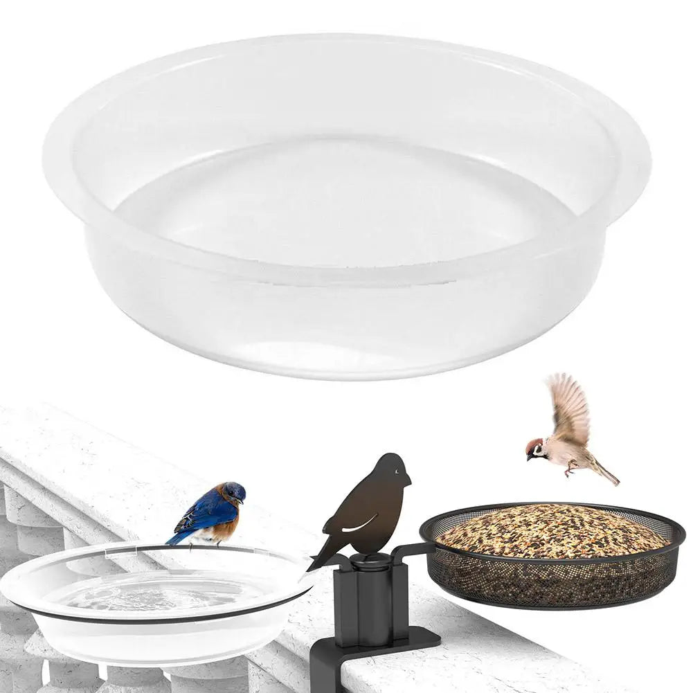 1pcs Bird Feeding Dish Tray Platform Feeder Bird Water Bowl Hanging Bird Bath Outdoor Outside Patio Parrot Tree Garden Courtyard