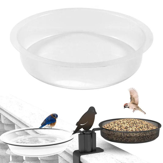 1pcs Bird Feeding Dish Tray Platform Feeder Bird Water Bowl Hanging Bird Bath Outdoor Outside Patio Parrot Tree Garden Courtyard