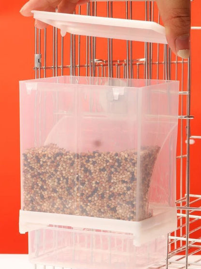 1PC Parrot Feeder Anti-Spill Transparent Bird Food Box Clear Feeding Device for Parrots Durable Bird Feeding Box