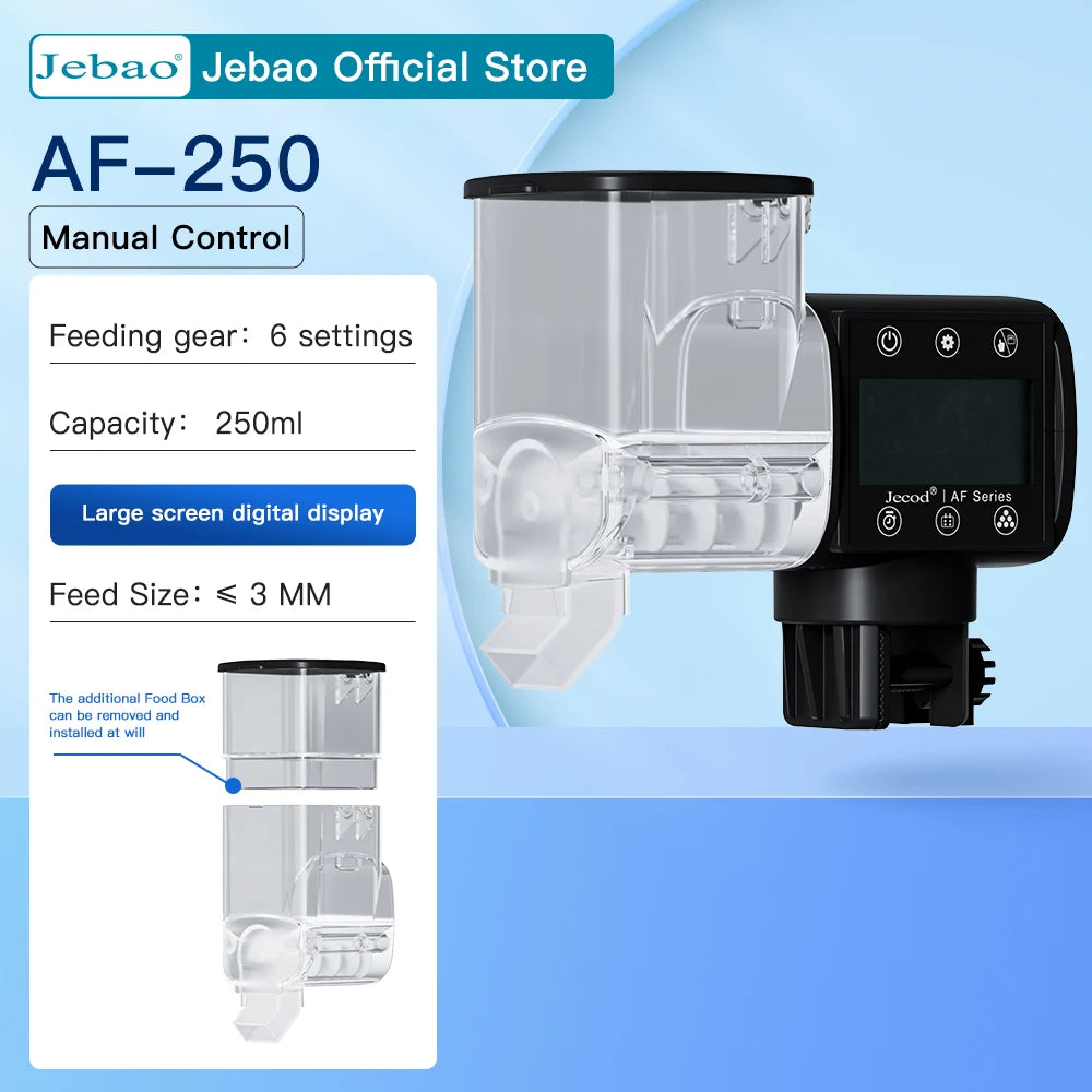 Jebao Jecod New Aquarium Fish Tank Feeder Intelligent Automatic Feeder Digital Timing Fish Tank Accessories Fish Feeding