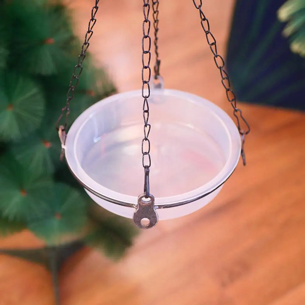 1pcs Bird Feeding Dish Tray Platform Feeder Bird Water Bowl Hanging Bird Bath Outdoor Outside Patio Parrot Tree Garden Courtyard