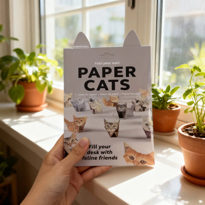 Creative DIY Paper Cats 50 Sheets DIY Origami Paper Handmade DIY Paper Cat Dog Dinosaur Fun Art Craft Folding Animal Folding Set