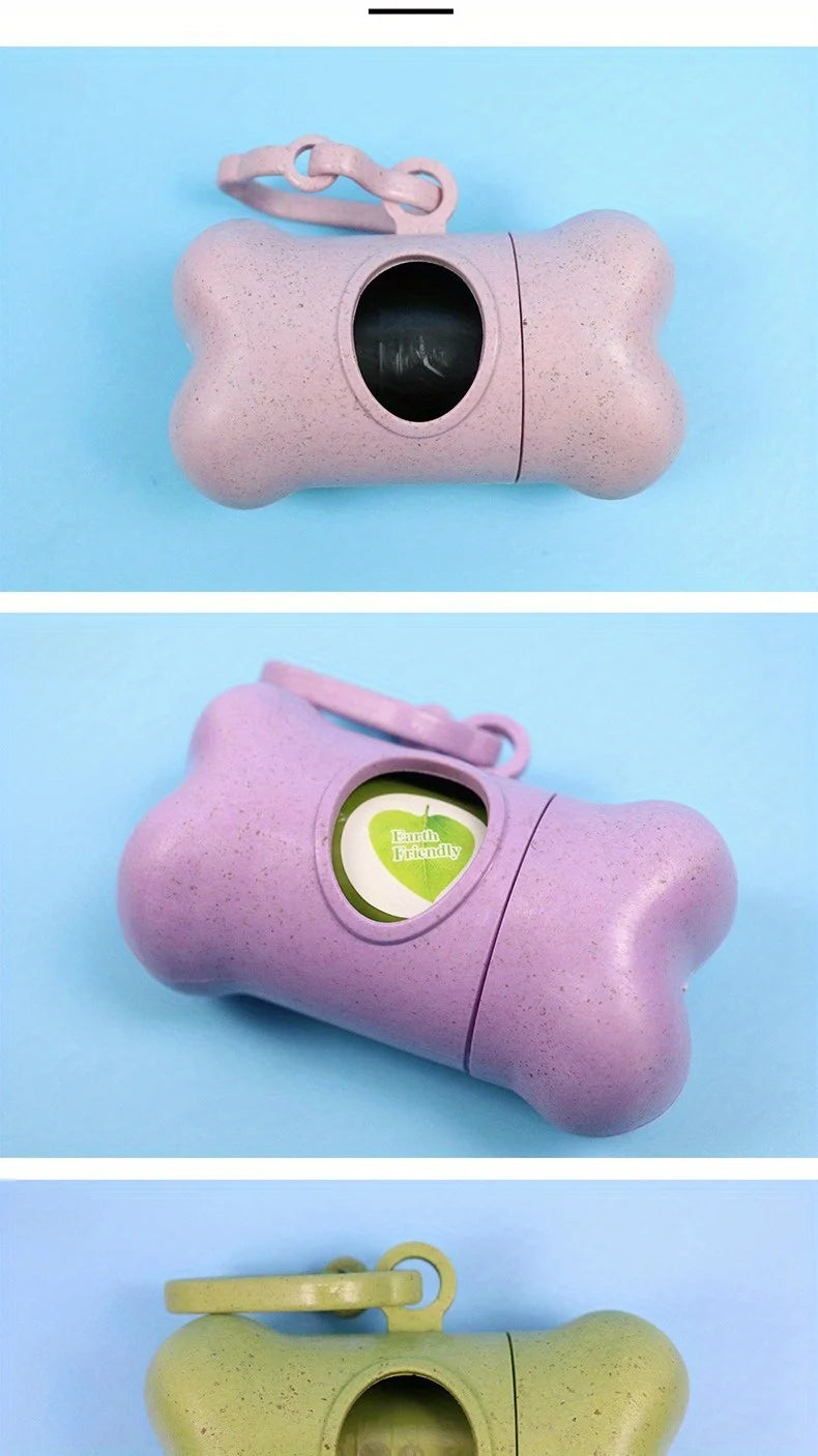 Pet Poop Bags Dispenser Walk-Dog Garbage Bag Box Pet Waste Disposal Holder Dispensers Poop Bags Set Trash Cleaning Supplies