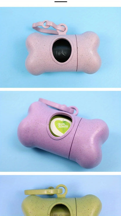 Pet Poop Bags Dispenser Walk-Dog Garbage Bag Box Pet Waste Disposal Holder Dispensers Poop Bags Set Trash Cleaning Supplies