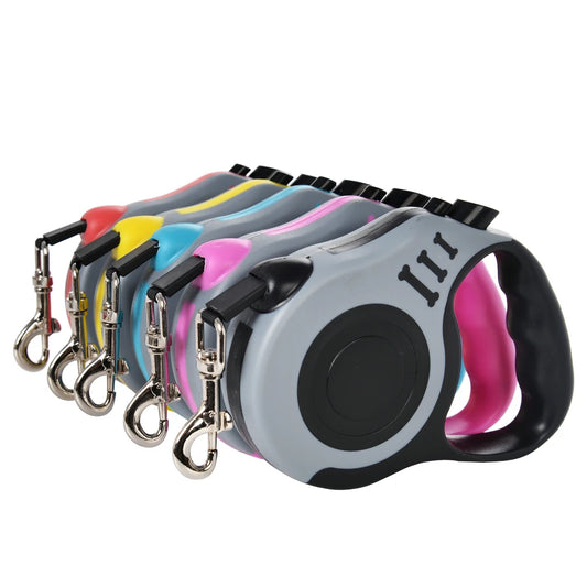 1pc/3pcs 3m 5m Dog Leash for Small Dogs Cat Automatic Retractable Nylon Lead Puppy Outdoor Travel Walking Hiking Traction Rope