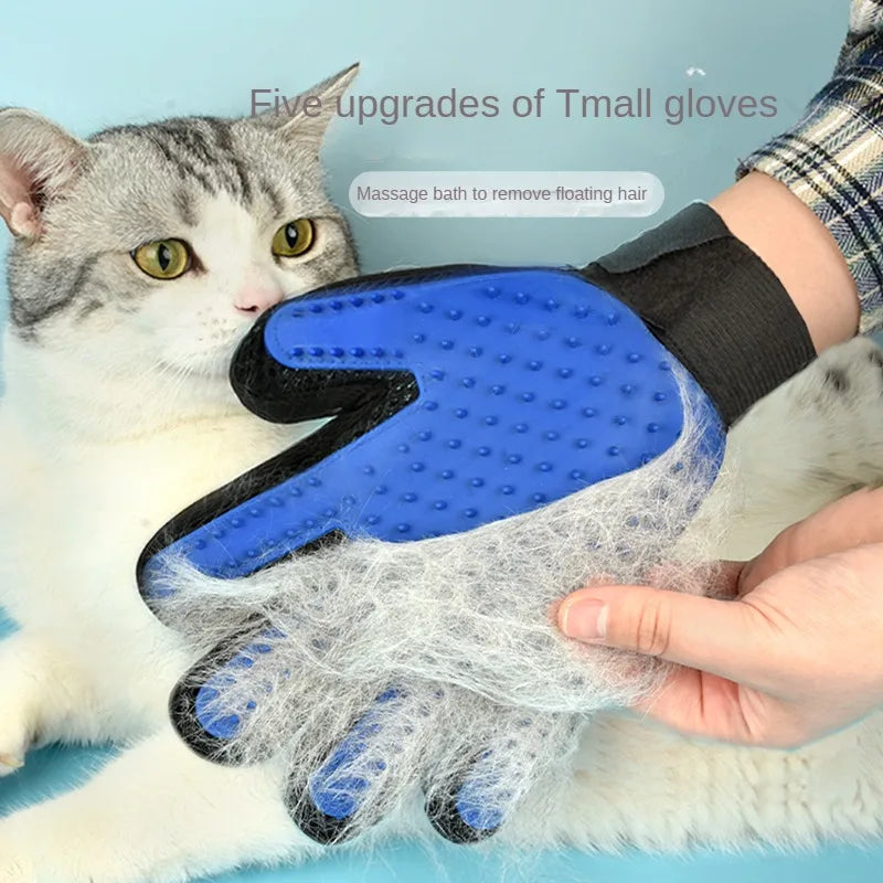 1/10 PCS Pet Silicone Grooming Gloves Effective Hair Remover Comb for Cats Dogs Bath Cleaning and Daily Shedding Control At Home