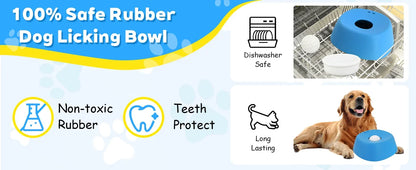 Anti-Choking Slow Feeder Dog Bowl Non-Slip 3/4 Cup - Lick Toy for Liquid Treats Bone Broth Ice Cream Yogurt