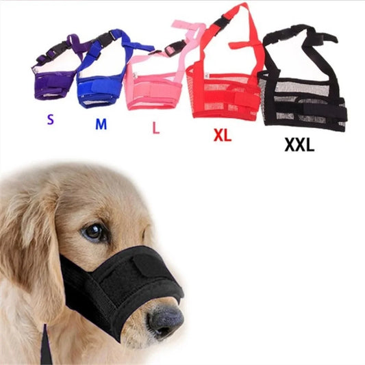 Adjustable Breathable Mesh Dog Muzzle