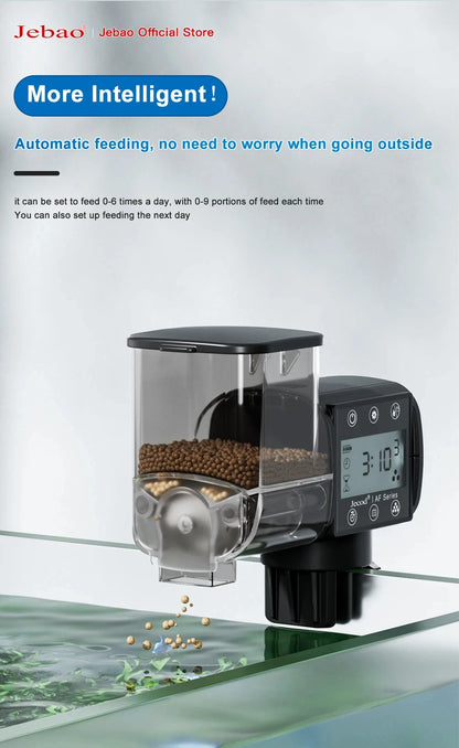 Jebao Jecod New Aquarium Fish Tank Feeder Intelligent Automatic Feeder Digital Timing Fish Tank Accessories Fish Feeding