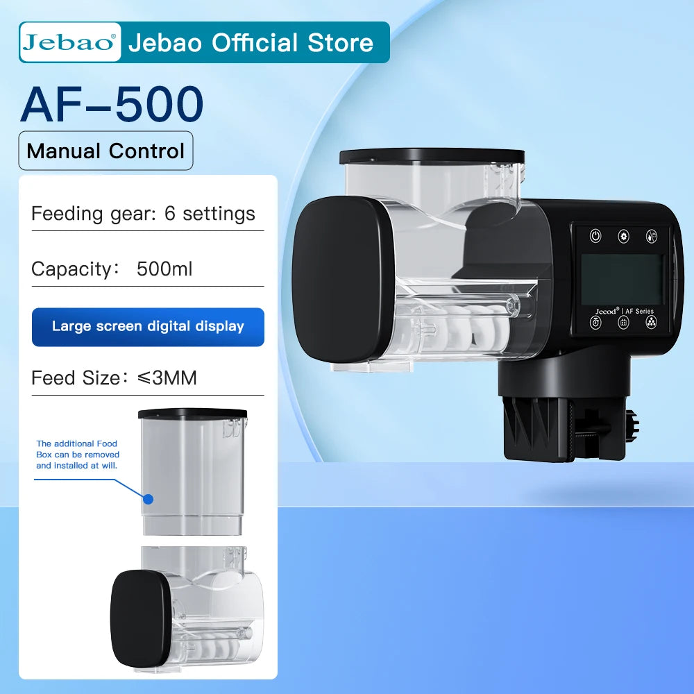 Jebao Jecod New Aquarium Fish Tank Feeder Intelligent Automatic Feeder Digital Timing Fish Tank Accessories Fish Feeding