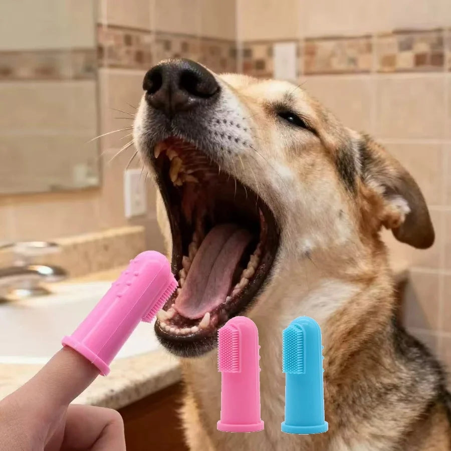 3-Sided Pet Toothbrush Dog Plastic Toothbrush Removing  Tartar Cleaning Mouth Pet  Care Cat Cleaning Mouth