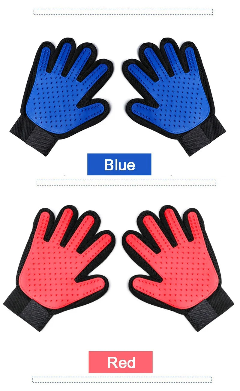 1/10 PCS Pet Silicone Grooming Gloves Effective Hair Remover Comb for Cats Dogs Bath Cleaning and Daily Shedding Control At Home