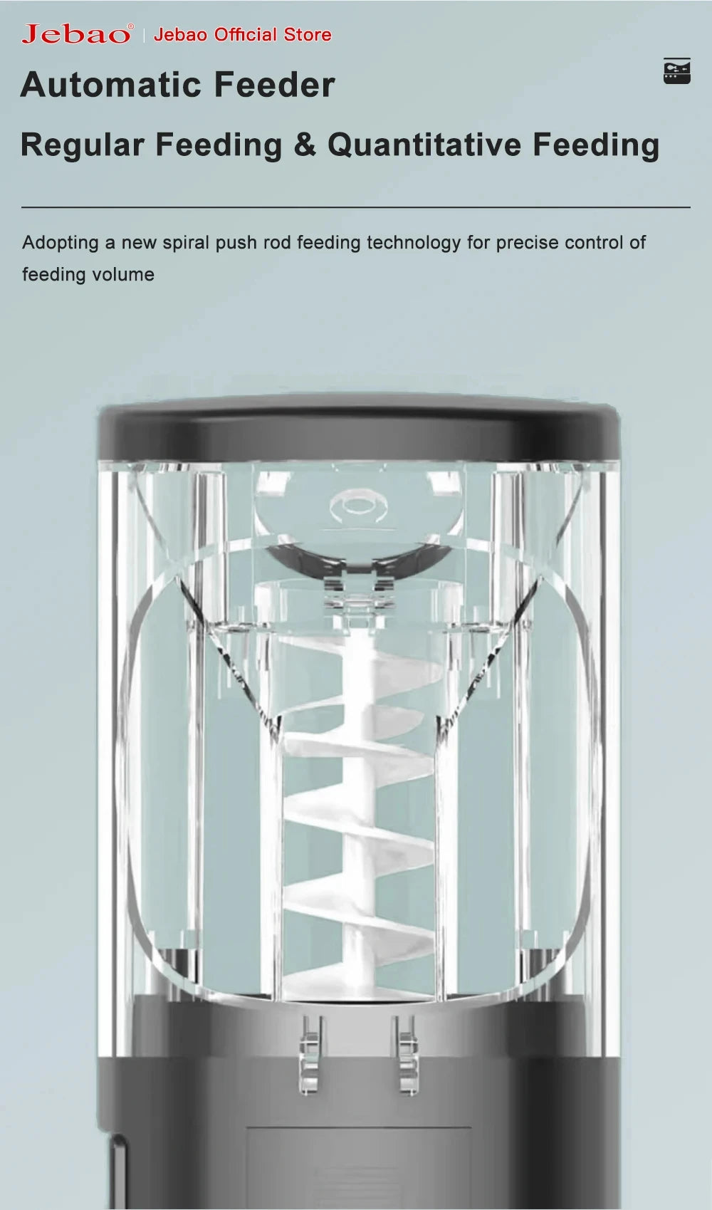Jebao Jecod New Aquarium Fish Tank Feeder Intelligent Automatic Feeder Digital Timing Fish Tank Accessories Fish Feeding