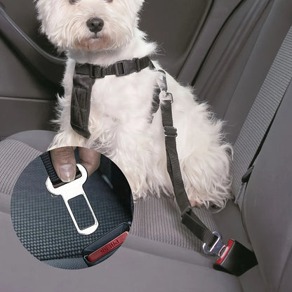 2/4 Pet Seat Belt Adapters - Car Metal Clips for Pet Leashes, Compatible with Truck & Car Seats