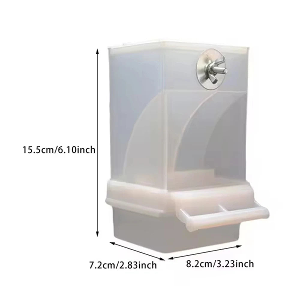 1PC Parrot Feeder Anti-Spill Transparent Bird Food Box Clear Feeding Device for Parrots Durable Bird Feeding Box