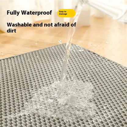 Double Layer Cat Litter Traymat Extra Large Size Sand Control Non-Slip Waterproof Eco-Friendly Litter Box Accessory for Cats