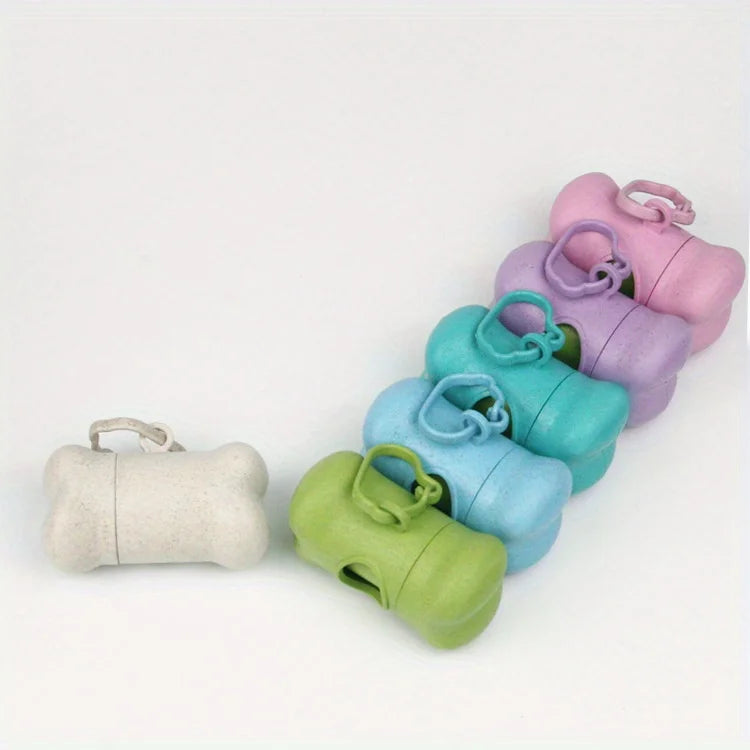 Pet Poop Bags Dispenser Walk-Dog Garbage Bag Box Pet Waste Disposal Holder Dispensers Poop Bags Set Trash Cleaning Supplies