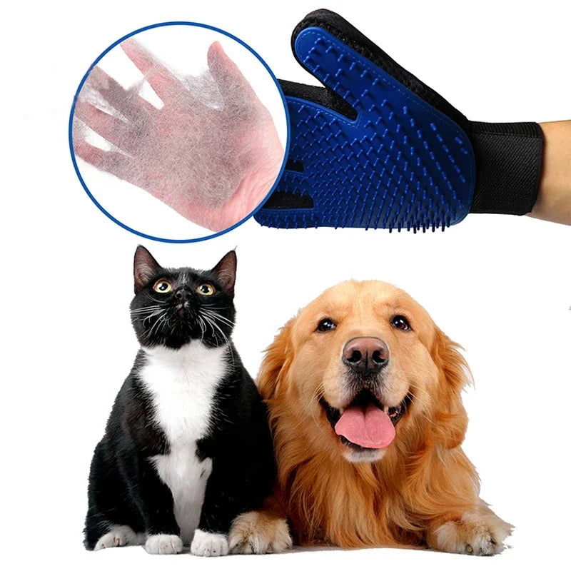 1/10 PCS Pet Silicone Grooming Gloves Effective Hair Remover Comb for Cats Dogs Bath Cleaning and Daily Shedding Control At Home